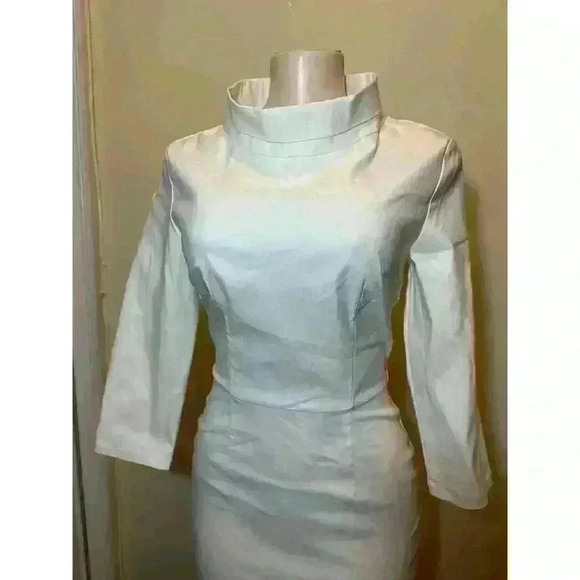 NWT MUXXN Women's 1950s Elegant Collar 3/4 Sleeve Evening Cocktail Dress Size M - Picture 3 of 7